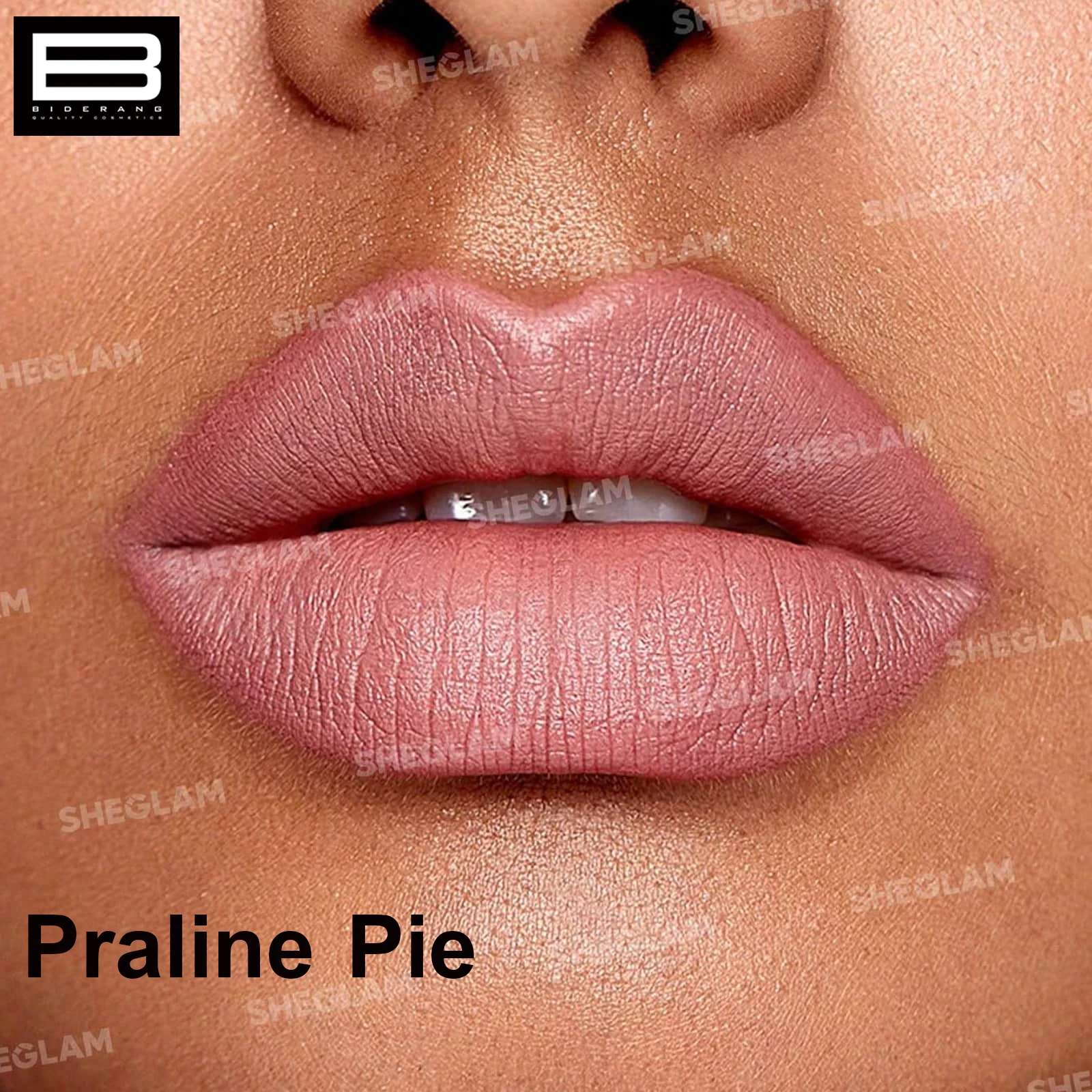 رژ لب و مداد لب دو طرفه شیگلم رنگ. PRALINE PIE