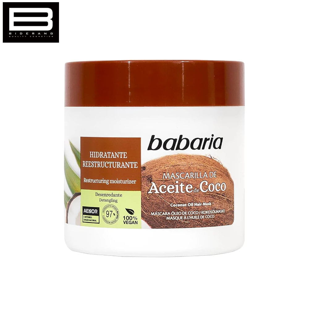 ماسک مو آبرسان و ترمیم کننده باباریا مدل ACEITO COCO